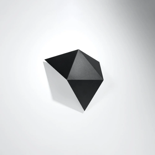 Kinkiet ścienny Solido czarny nowoczesny metalowy do salonu i sypialni Sollux Lighting