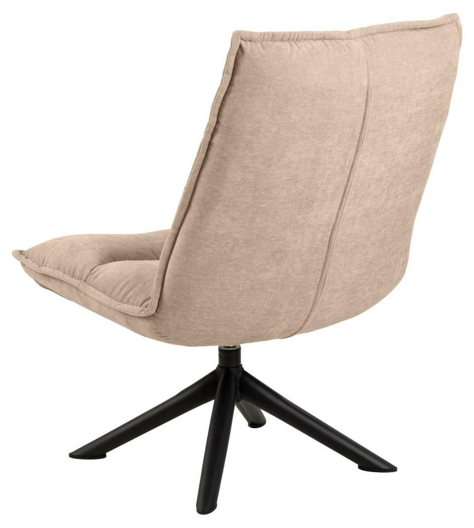 Fotel obrotowy Blizzard Actona do salonu beżowy aksamitny nowoczesny wygodny wypoczynkowy