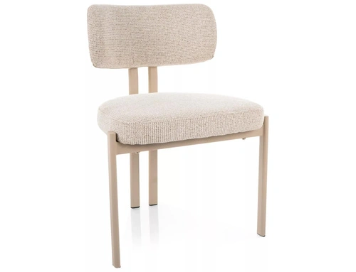 Krzesło Montico Intesi beżowe kaszmir tapicerowane do jadalni i salonu