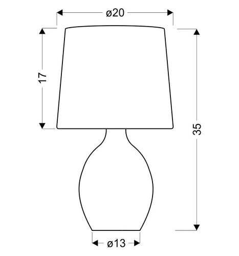 Lampka nocna do sypialni Ambon nowoczesna ceramiczna beżowa z abażurem Candellux 35 cm