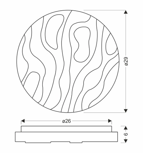 Plafon sufitowy LED Nevada biały 29 cm okrągły klasyczny do salonu i łazienki