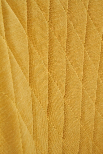 Krzesło tapicerowane Vermont Intesi musztardowe do jadalni nowoczesne z czarnymi nogami