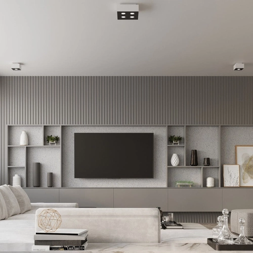 Plafon sufitowy kwadratowy biały nowoczesny MONO 1 Sollux do salonu i kuchni