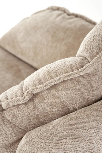 Fotel wypoczynkowy Offred beżowy do salonu nowoczesny z podłokietnikami tkanina Intesi