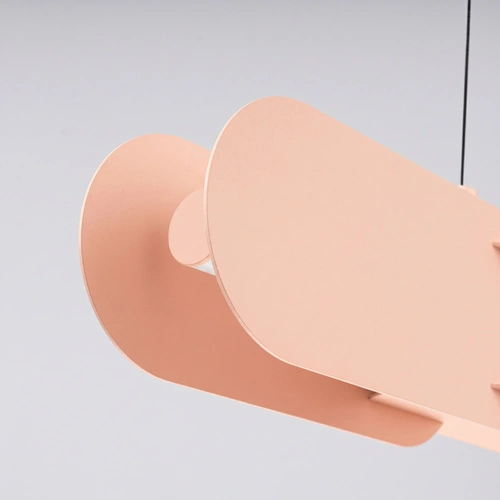 Lampa wisząca LED CHAIN 158 brzoskwiniowa nad wyspę nowoczesna