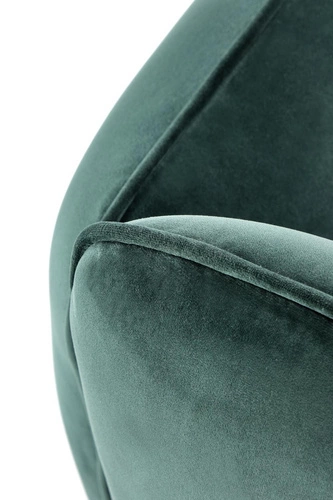 Fotel kubełkowy Canaria welur zielony ciemny do salonu nowoczesny z podłokietnikami Intesi