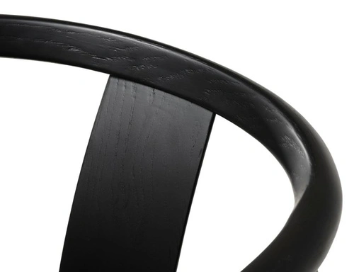 Krzesło do jadalni Relate drewniane dębowe z podłokietnikami czarne