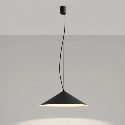 Lampa wisząca FINT czarna LED do salonu regulowana nowoczesna