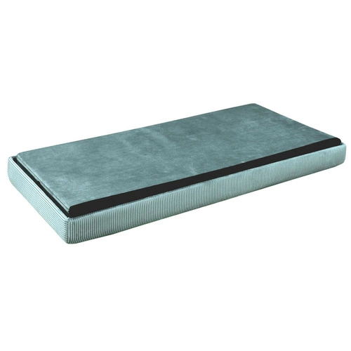 Pufa Intesi Velse morska sztruks prostokątna składana ze schowkiem do salonu 76x38 cm