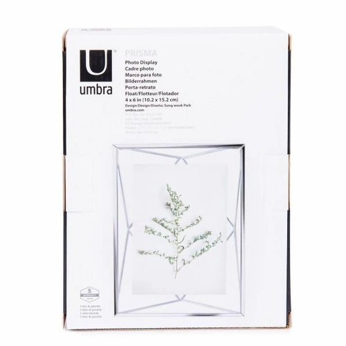 Ramka na zdjęcia 10x15 Umbra Prisma metalowa stojąca i wisząca nowoczesna szara