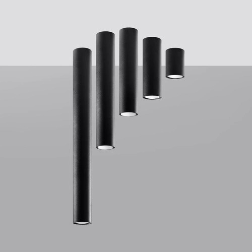 Plafon sufitowy czarny Lagos 20 nowoczesny metalowy do salonu kuchni sypialni