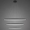 Lampa wisząca LED Ledowe Okręgi 100 cm czarna ściemnialna do salonu Altavola Design