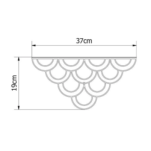 Nowoczesna półka ścienna Husk czarna metalowa na książki i dekoracje do salonu POLYHEDRA
