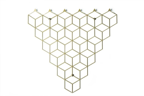 Wieszak ścienny nowoczesny Stiga M Gold złoty metalowy do przedpokoju i garderoby