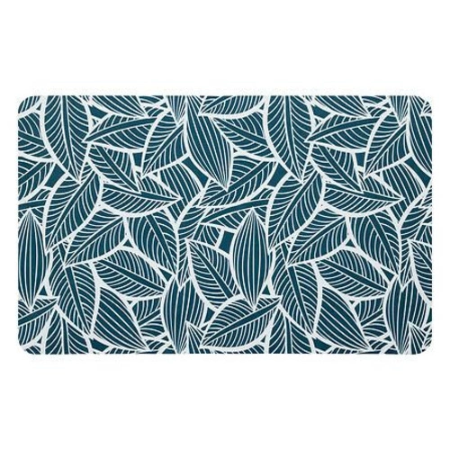 Mata diatomitowa antypoślizgowa do kuchni 45x75 cm jasnozielona liście 5five simply smart