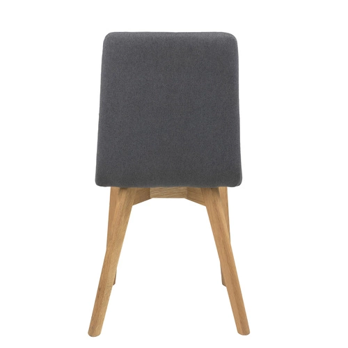 Krzesło tapicerowane Arosa Actona do jadalni i salonu szare drewniane nogi nowoczesne