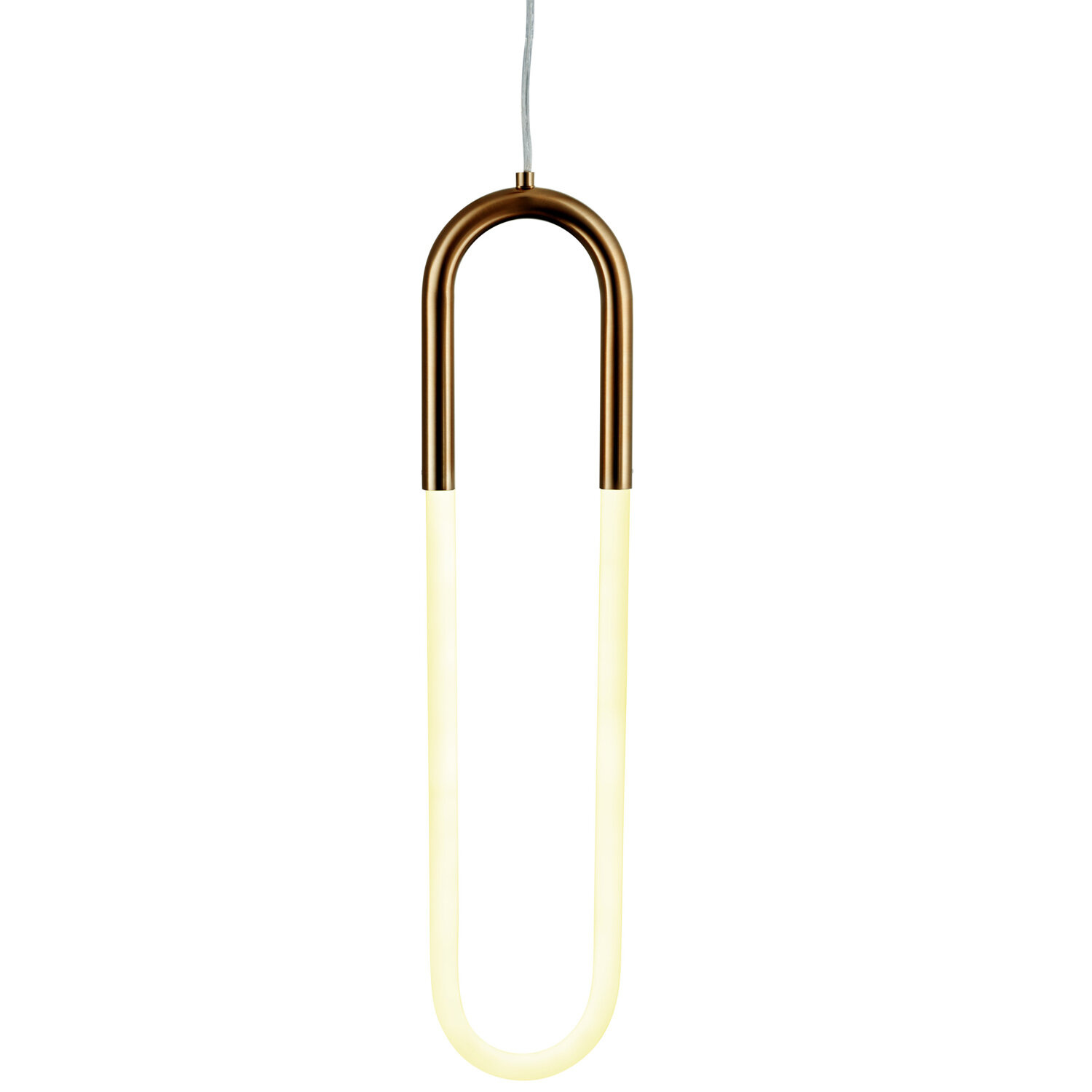 Lampa wisząca LED U-SHAPE mosiądz nowoczesna do salonu i jadalni Step into Design