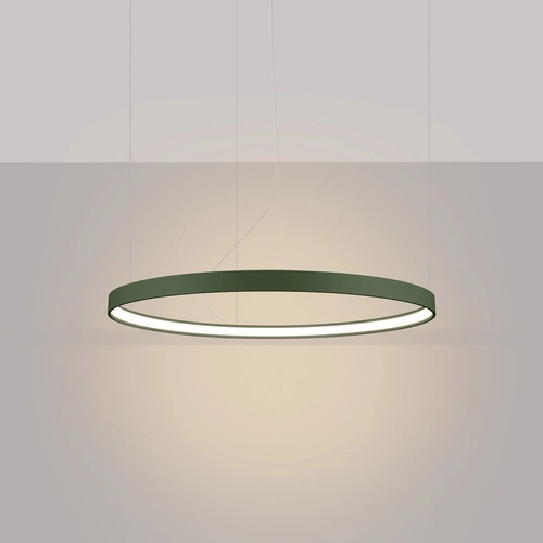 Żyrandol LED RIO 78 zielona oliwka nowoczesny do salonu i jadalni regulowany