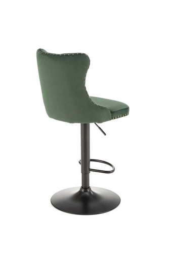 Hoker Charlotte Velvet zielony obrotowy z regulacją wysokości do kuchni nowoczesny glamour