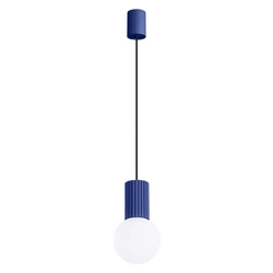 Lampa wisząca kula HALO 1 ultramaryna nowoczesna do salonu i sypialni SOLLUX LIGHTING