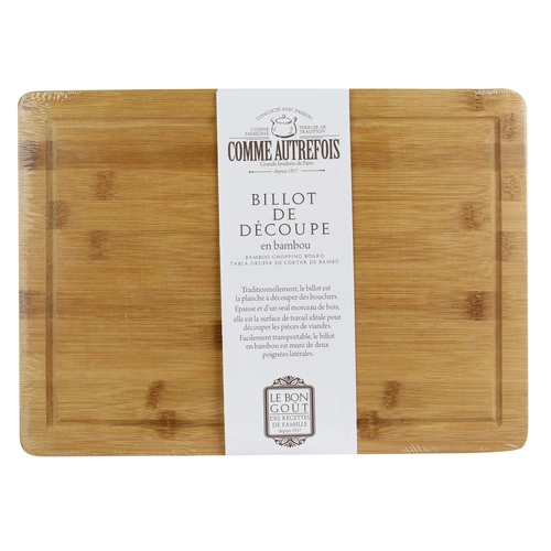 Intesi Thick bambusowa deska do krojenia do kuchni wyjątkowo gruba nowoczesna 39x28 cm