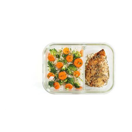 Szklany pojemnik na lunch z przegródką    1,1l