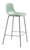 Hoker Whitby zielony nowoczesny z oparciem do kuchni i wyspy, metalowy 67 cm