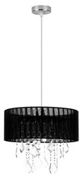Lampa wisząca Leda 1x60W E27 abażur czarny