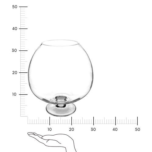 Szklany wazon/kielich 32 cm