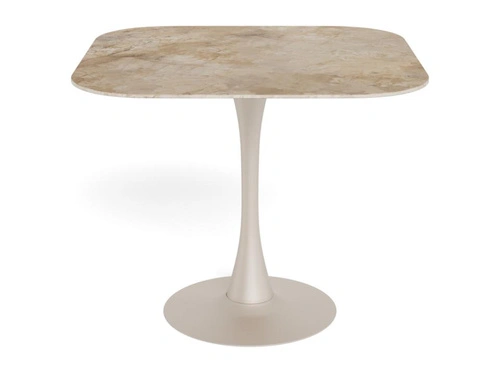 Stół Malta Actona kwadratowy do jadalni nowoczesny ceramika brązowa 90x90