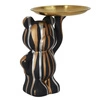 Figurka dekoracyjna Deco Bear czarna z tacą nowoczesna do salonu lub na prezent Intesi