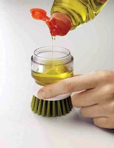 JJ - Szczotka do mycia naczyń z pompką, szara