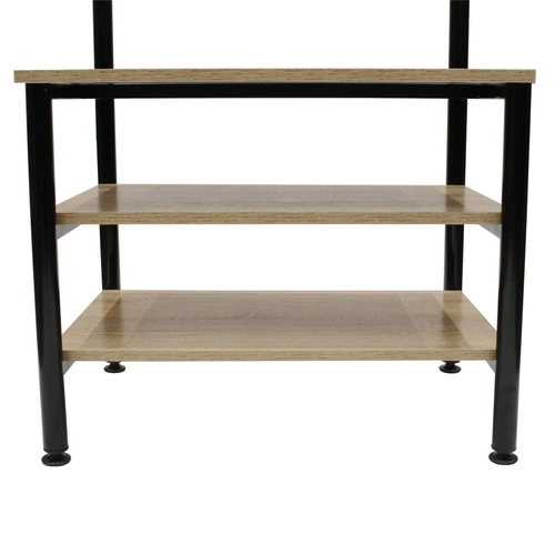 Intesi Country stojący wieszak do przedpokoju z półkami loftowy naturalny/czarny 175 cm