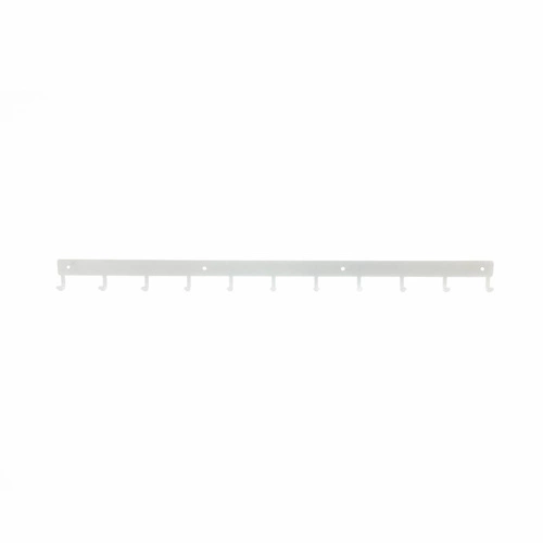 Intesi nowoczesny biały wieszak ścienny do przedpokoju metalowy listwa 80 cm 11 haczyków