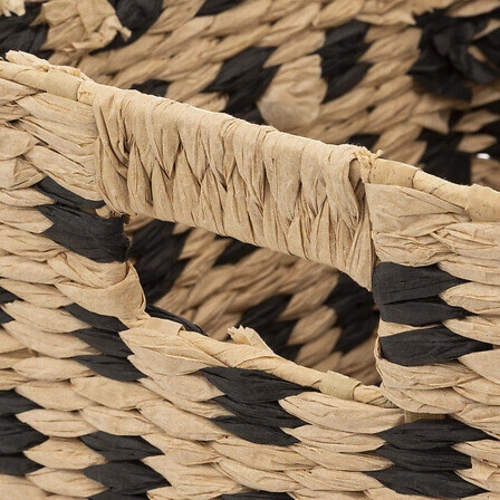 Kosz do przechowywania Terre Inconnue boho 31x31 cm naturalny metal papierowy 5five