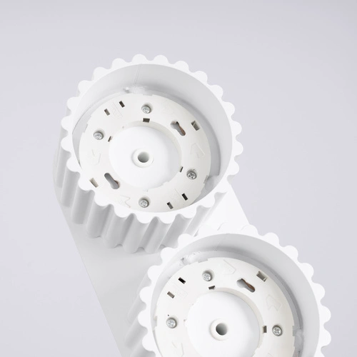 Plafon sufitowy biały nowoczesny AURA 2 do kuchni i salonu aluminium GX53