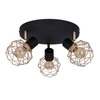Lampa sufitowa Acrobat plafon 3x40W E14 czarny klosz złoty