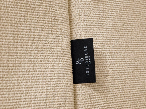 Narożnik z funkcją spania Gabriel Beige Structured Fabric lewostronny