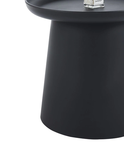 Stolik kawowy Xena okrągły 50 cm czarny nowoczesny do salonu Intesi polipropylen