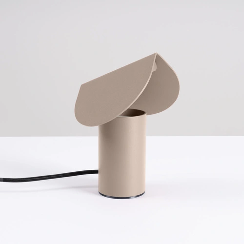 Lampa biurkowa LED BISCUIT taupe nowoczesna aluminiowa na biurko