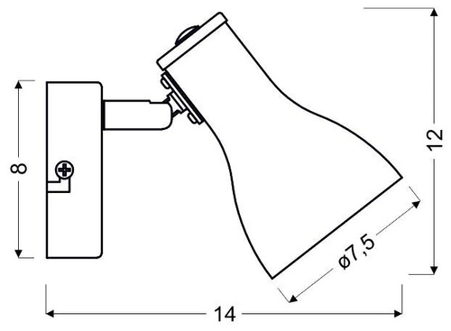 Kinkiet ścienny Julie szary nowoczesny metalowy regulowany do sypialni i salonu CANDELLUX