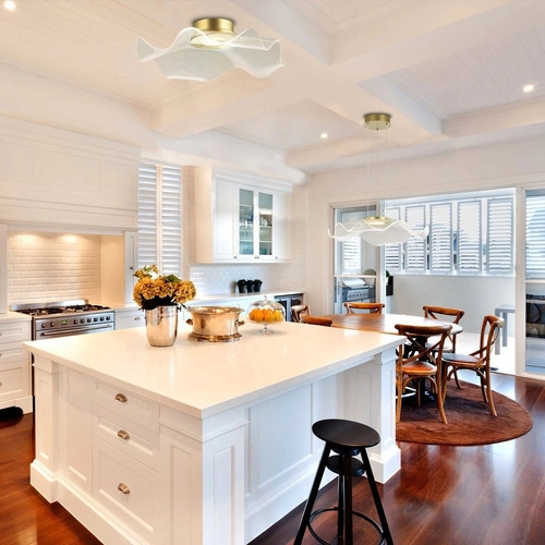 Plafon LED Velo no.2 nowoczesny złoty okrągły 50 cm do salonu i sypialni ALTAVOLA DESIGN