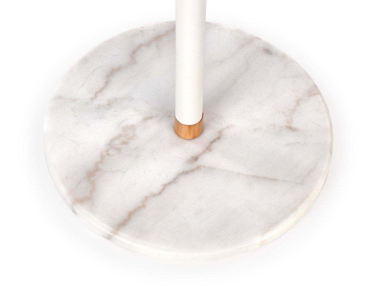 Wieszak stojący do przedpokoju Pump biały drewniany nowoczesny skandynawski Intesi