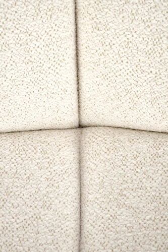 Krzesło tapicerowane Salome kremowe do jadalni nowoczesne skandynawskie z czarnymi nogami Intesi