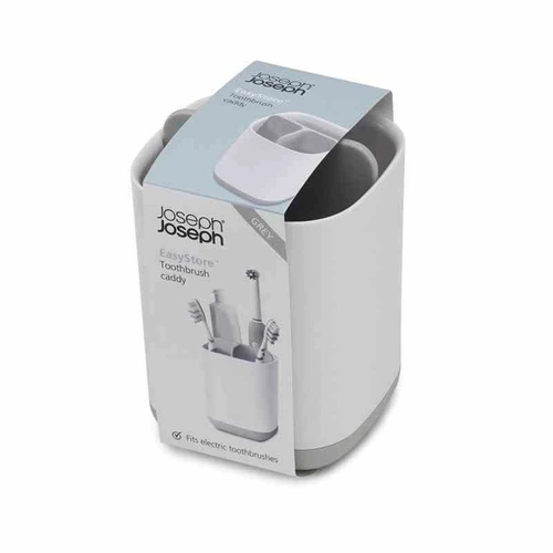 Kubek na szczoteczki do zębów Joseph Joseph JJ biały nowoczesny łazienkowy plastikowy