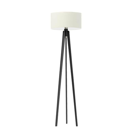 Lampa podłogowa MIAMI abażur ecru stelaż hebanowy