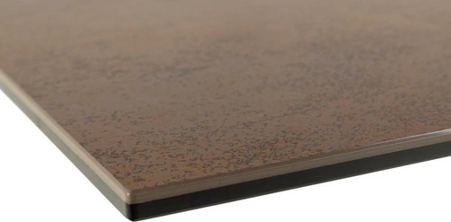 Stół do jadalni Heaven 160x90 cm nowoczesny brązowy ceramika na czarnych nogach Actona