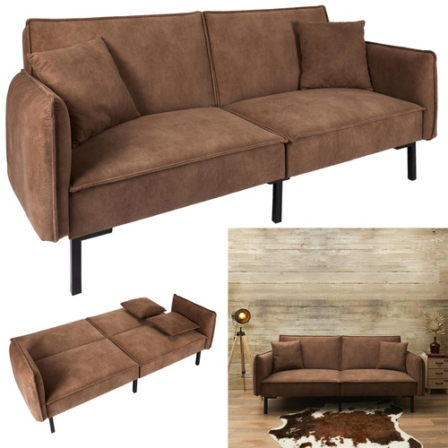 Sofa rozkładana Canif brązowa