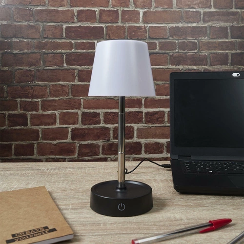 Lampka nocna do sypialni Lumio Intesi bezprzewodowa dotykowa z regulacją wysokości minimalistyczna