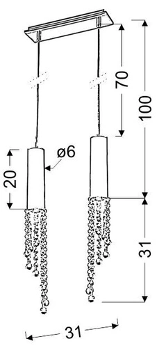 Nowoczesna lampa wisząca Duero LED chrom regulowana do salonu kuchni i jadalni 